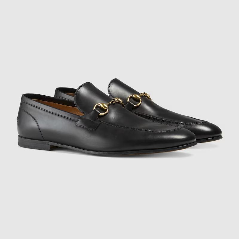 Giày Gucci Jordaan Leather Loafer Nam Đen