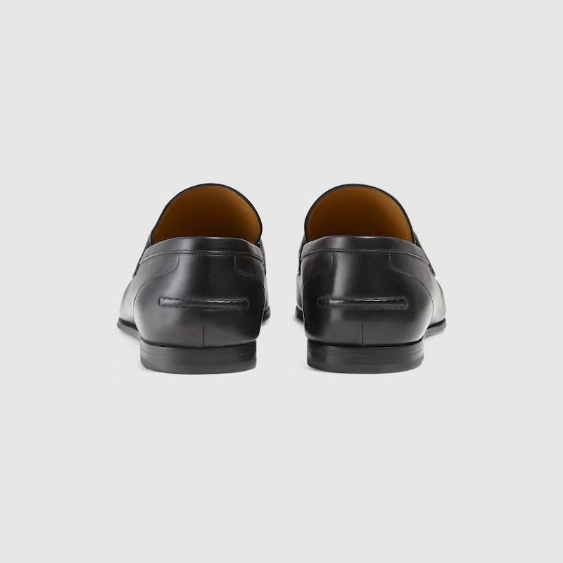 Giày Gucci Jordaan Leather Loafer Nam Đen