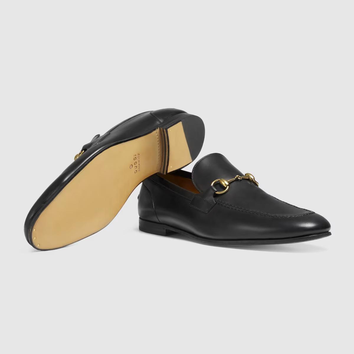 Giày Gucci Jordaan Leather Loafer Nam Đen