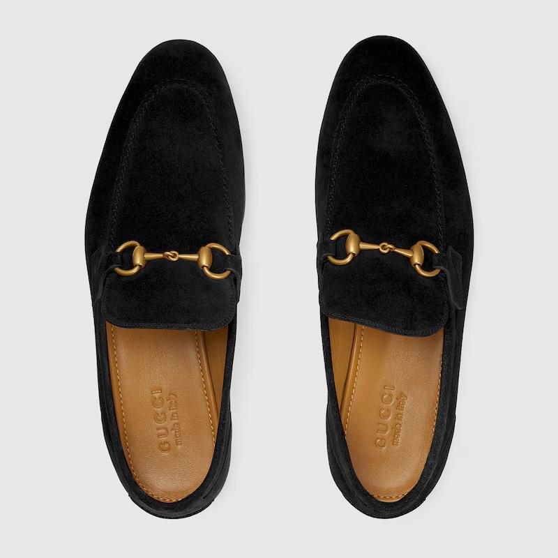 Giày Gucci Jordaan Loafer Nam Đen Nâu 