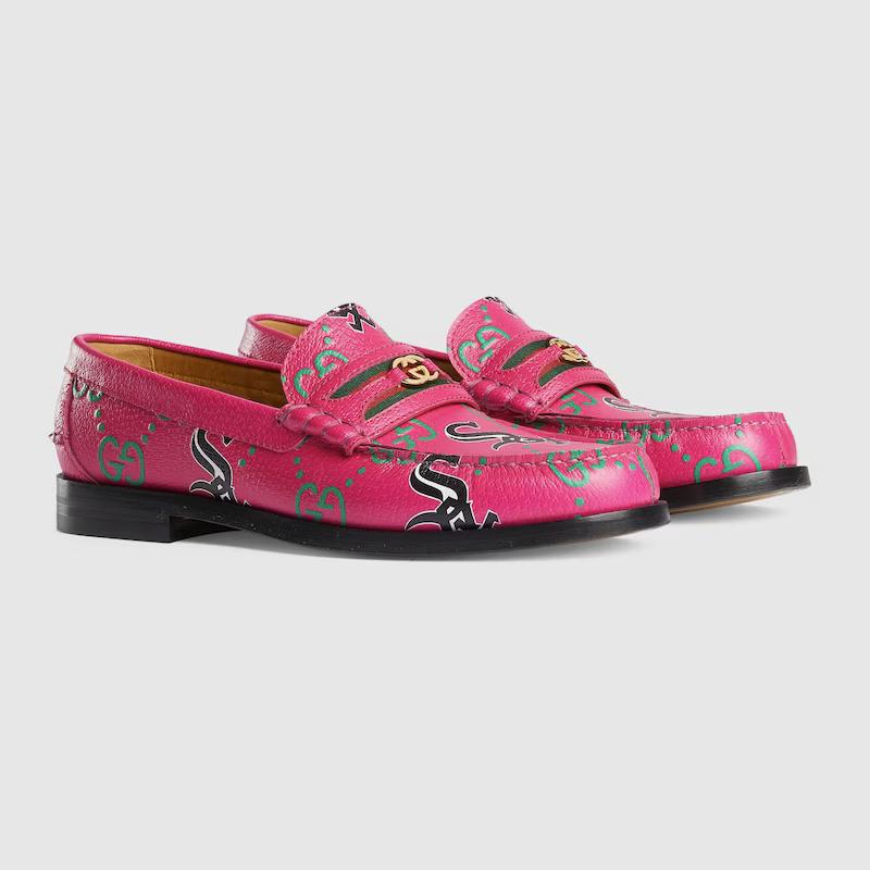 Giày Gucci Gg And White Sox™ Men'S Loaferl Nam Hồng