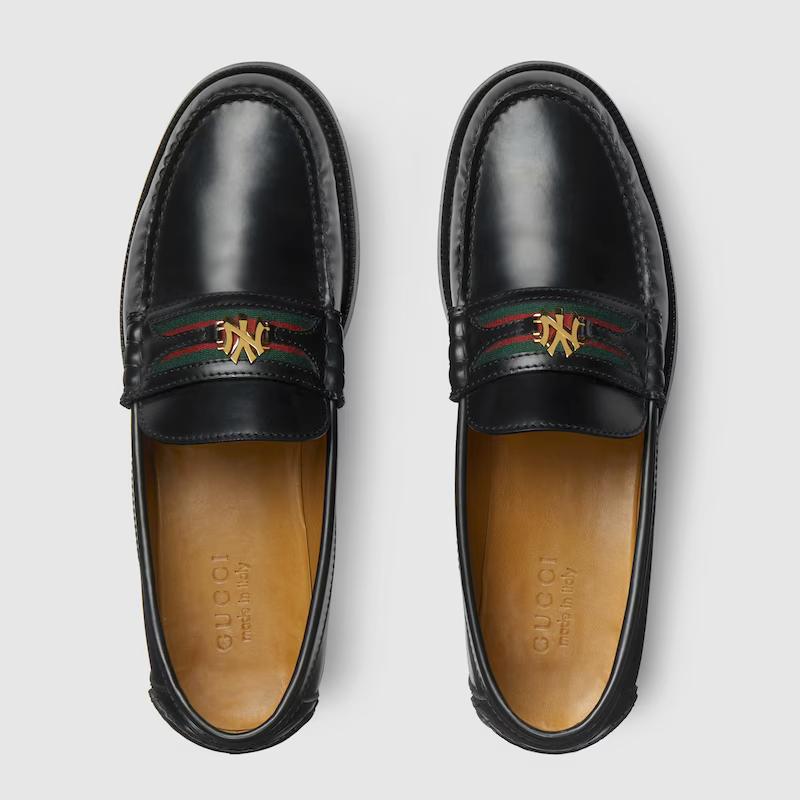 Giày Gucci Loafer With Yankees™ Detail Nam Đen