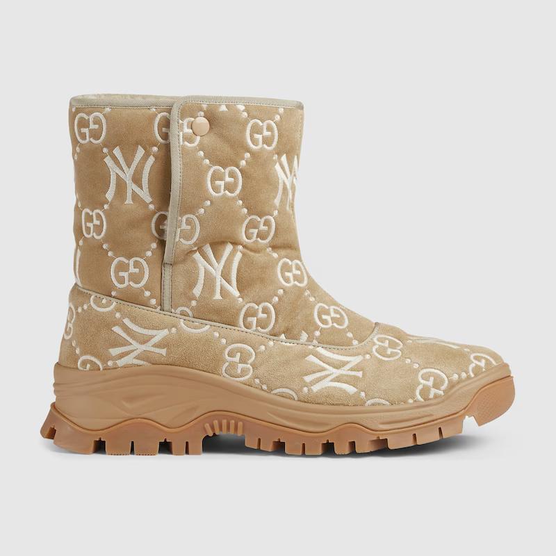 Giày Gucci Ankle Boot Nam Be Nâu