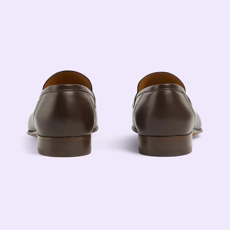 Giày Gucci Interlocking G Loafer Nam Nâu Đen