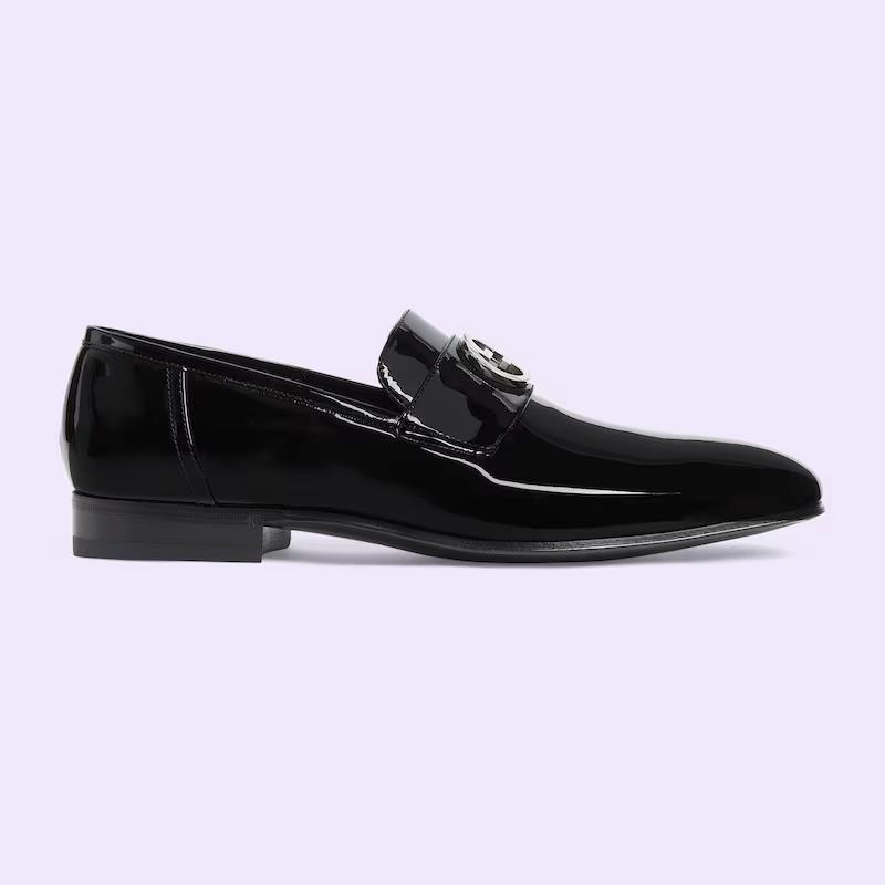 Giày Gucci Men's Interlocking G Loafer Nam Đen Trơn