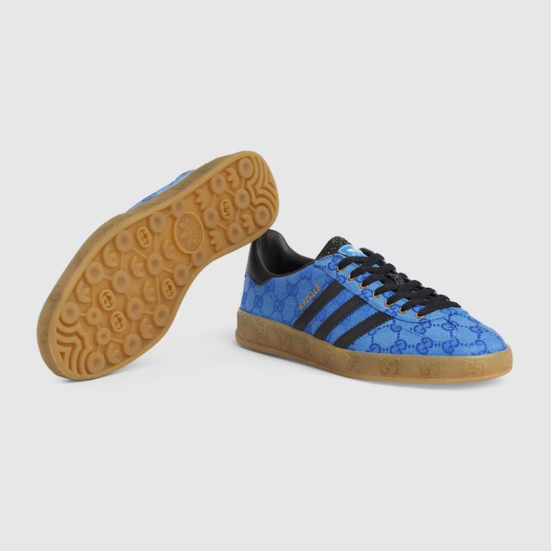 Giày Gucci Adidas X Gucci Gazelle Sneaker Nam Xanh Đen