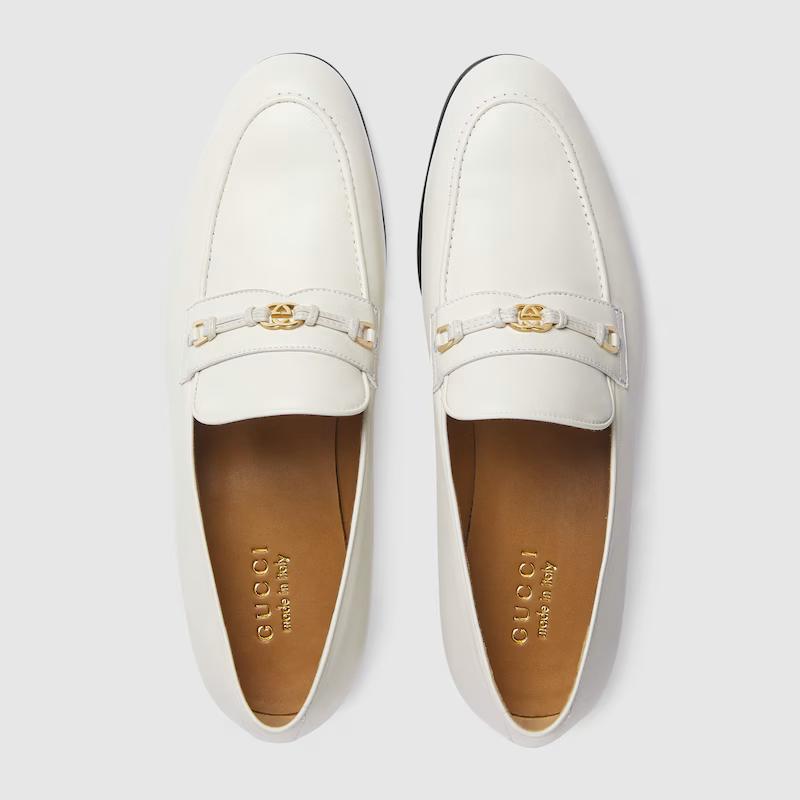 Giày Gucci Loafer With Interlocking G Nam Trắng