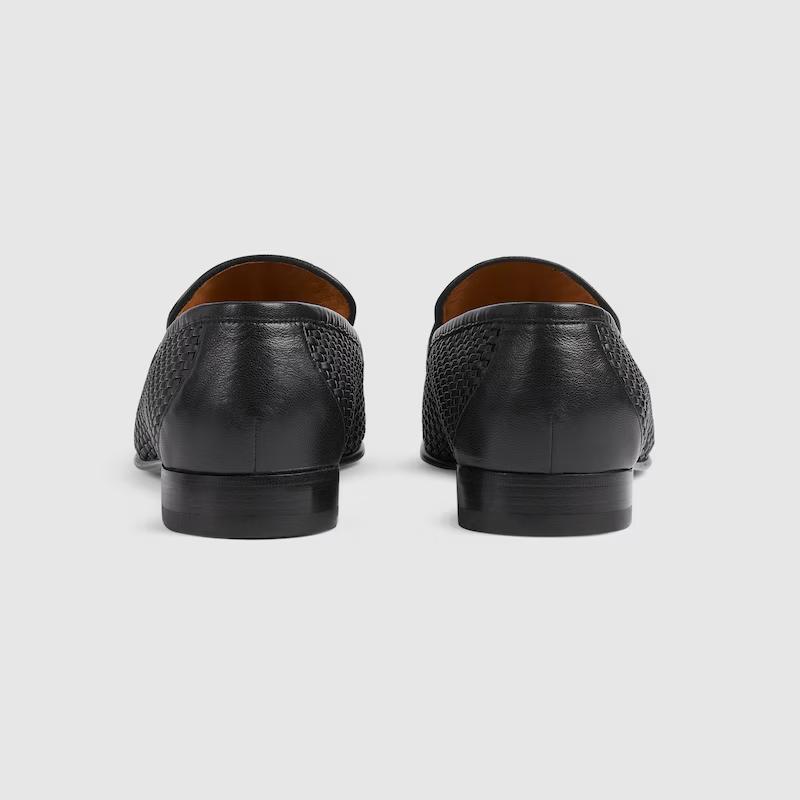 Giày Gucci Horsebit Loafer Nam Đen Lưới