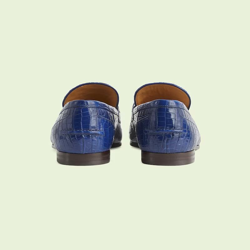 Giày Gucci Jordaan Loafer Nam Xanh Biển