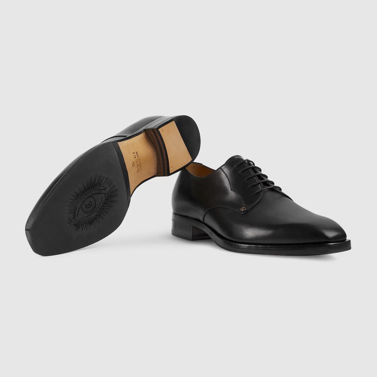 Giày Gucci Lace-Up Shoe With Double G Nam Đen