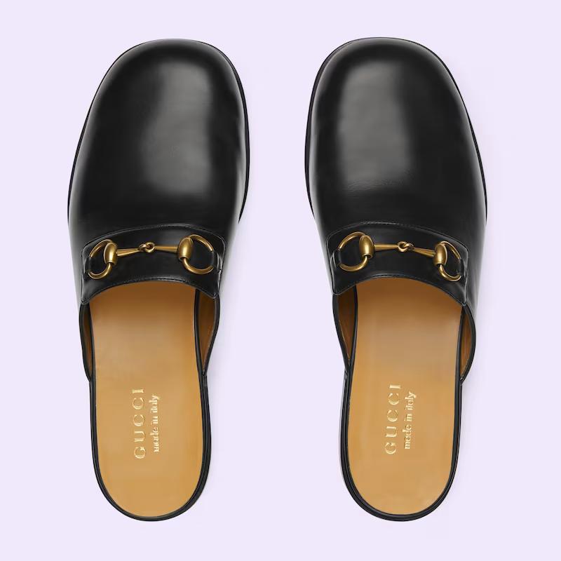 Giày Gucci Horsebit Slipper Nam Đen Nâu