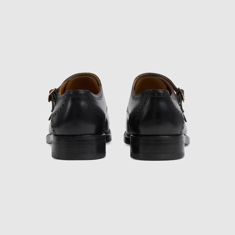 Giày Gucci Monk Strap Shoe Nam Đen