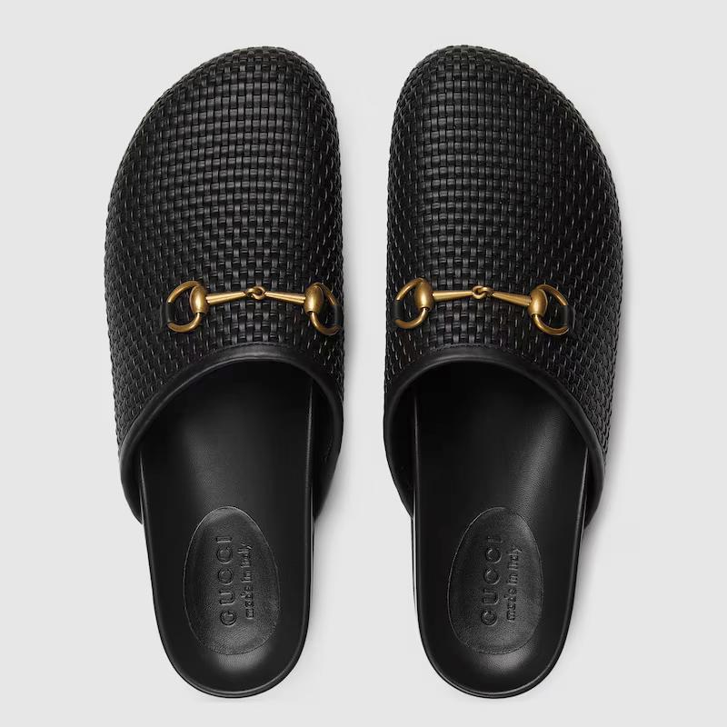 Giày Gucci Horsebit Slipper Nam Đen