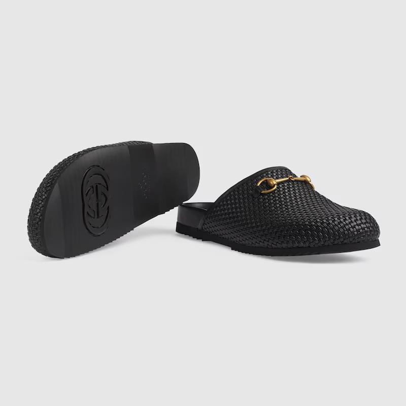 Giày Gucci Horsebit Slipper Nam Đen