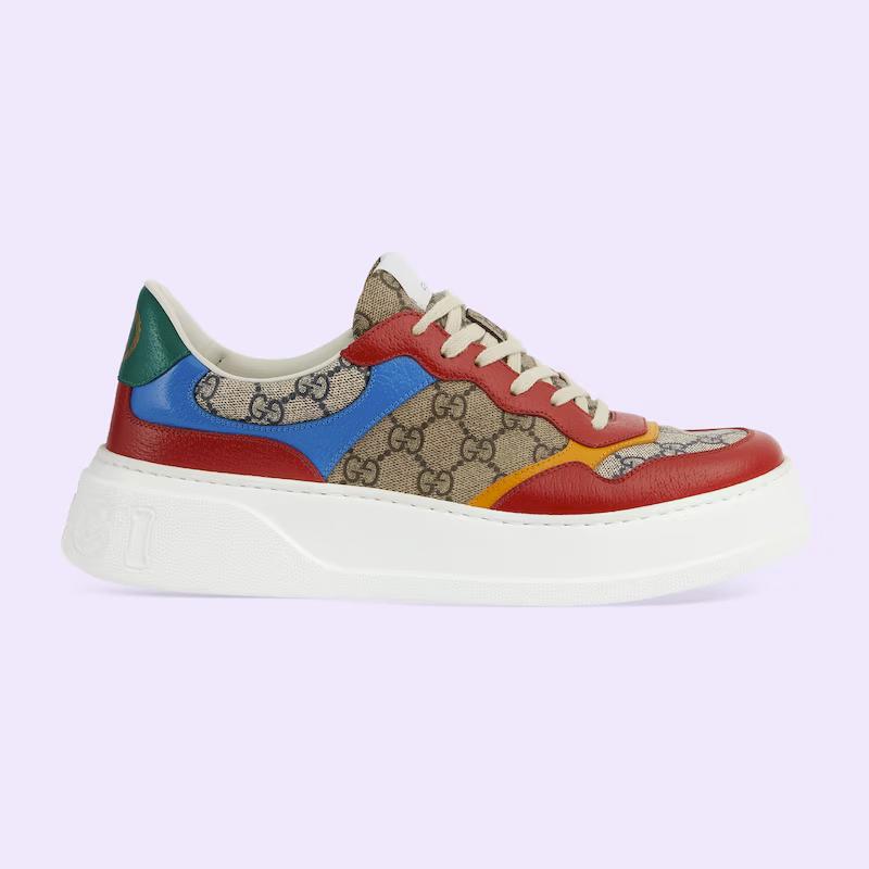 Giày Gucci Gg Sneaker Nam Nâu Đỏ