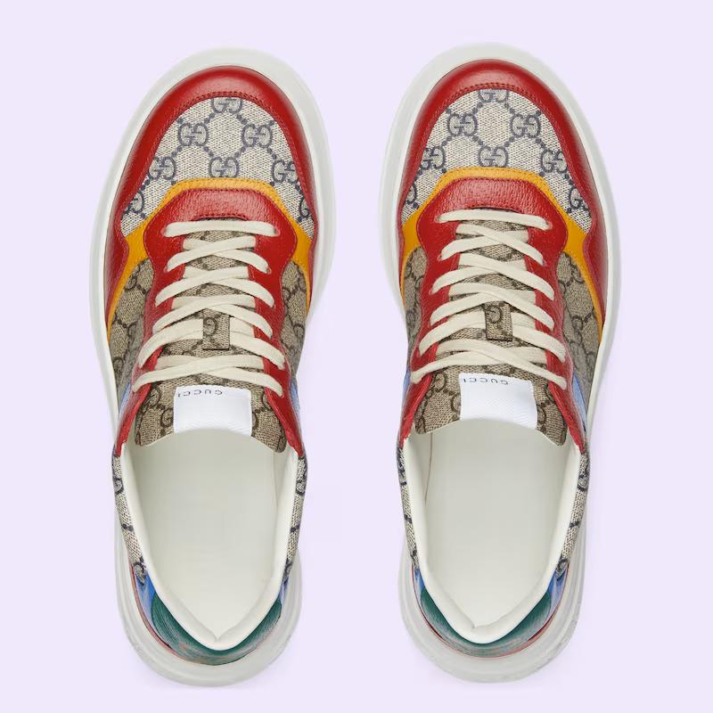 Giày Gucci Gg Sneaker Nam Nâu Đỏ