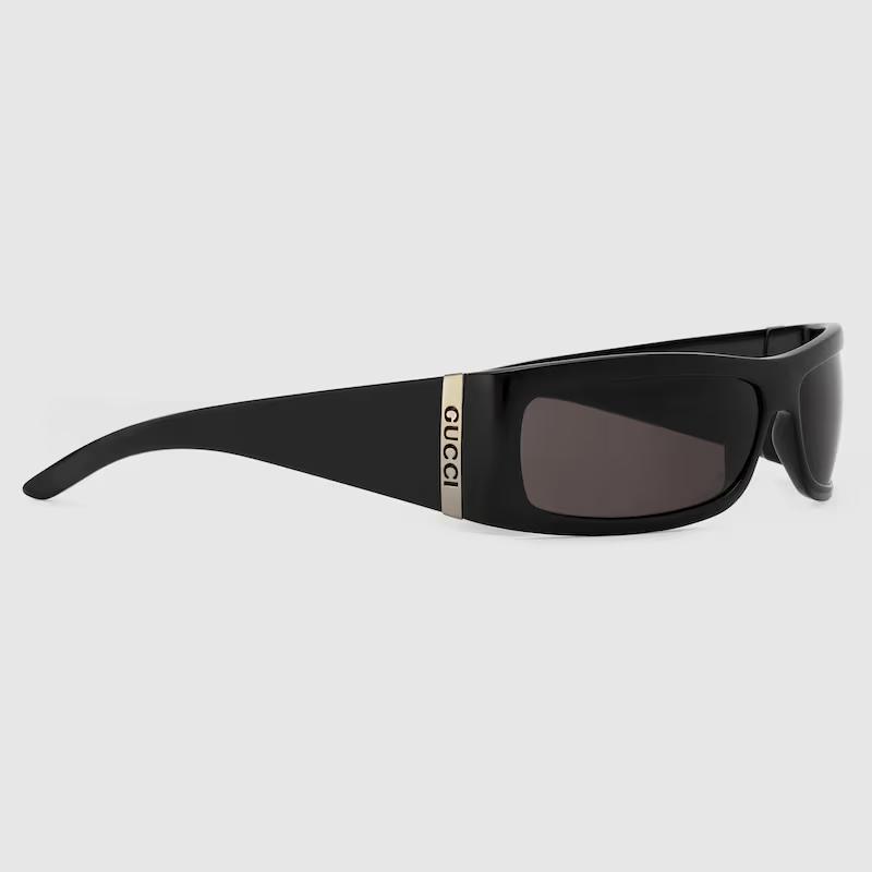 Kính Râm Gucci Nam Rectangular Frame Sunglasses Đen