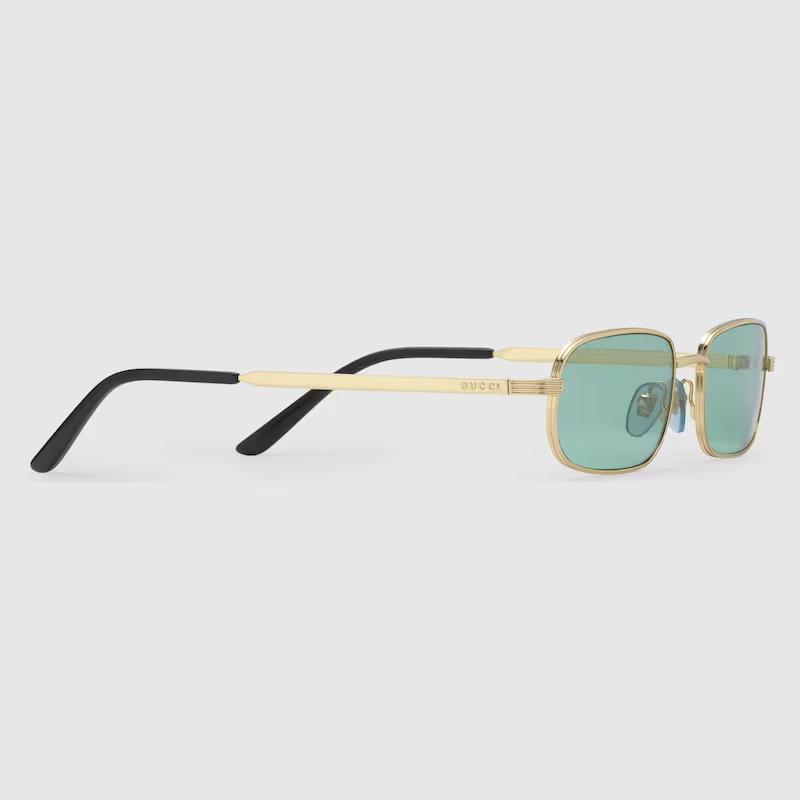 Kính Râm Gucci Nam Rectangular Frame Sunglasses Gold-Toned