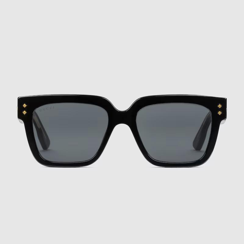 Kính Gucci Rectangular Frame Sunglasses Solid Grey Lens Nam