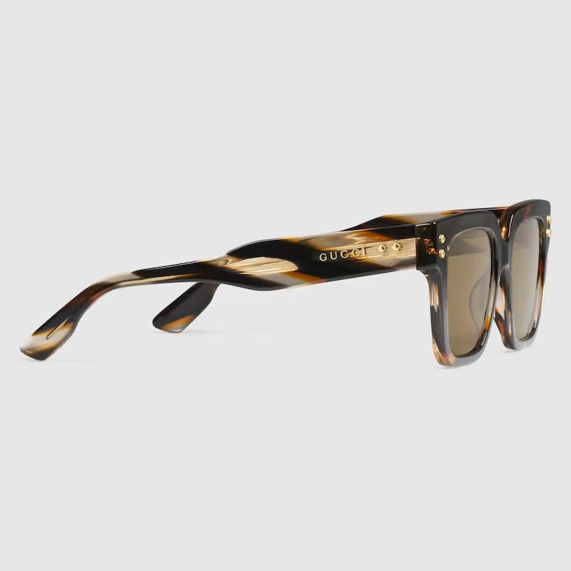 Kính Gucci Square-Frame Sunglasses Nam Nâu