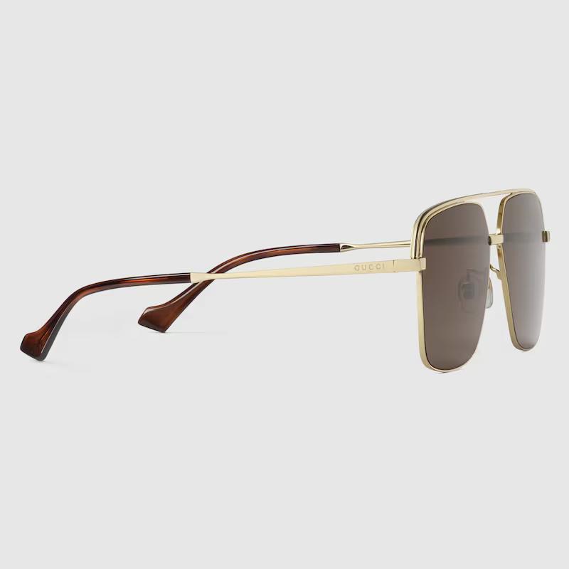 Kính Gucci Specialized Fit Navigator Sunglasses Nam Vàng