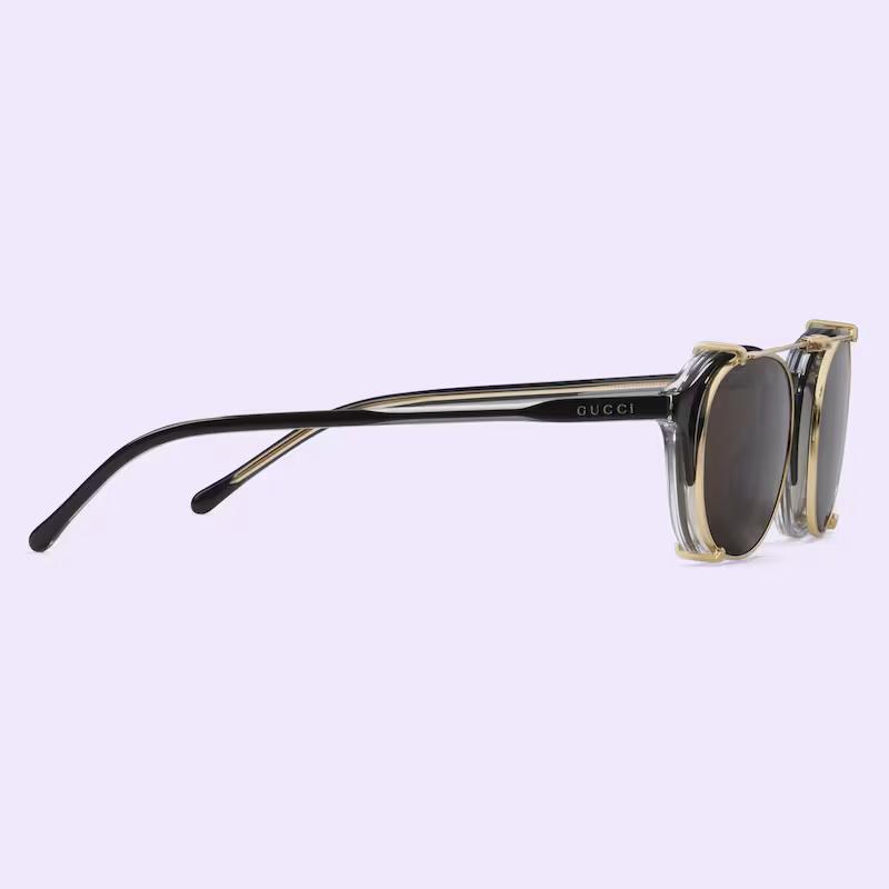 Kính Gucci Round Sunglasses Nam Đen