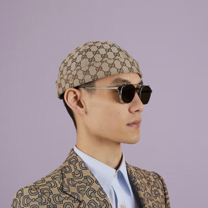 Kính Gucci Round Sunglasses Nam Đen