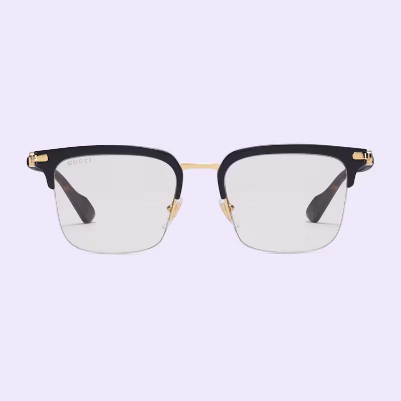 Kính Gucci Rectangular Sunglasses Nam Đen