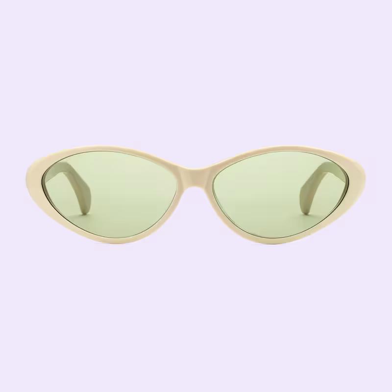 Kính Gucci Cat-Eye Frame Sunglasses Nam Trắng