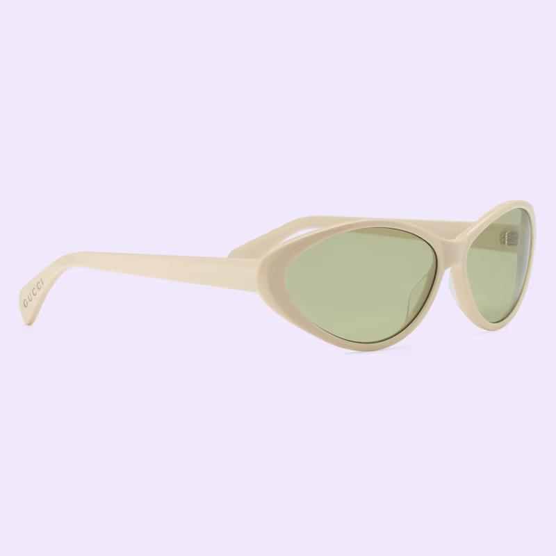 Kính Gucci Cat-Eye Frame Sunglasses Nam Trắng