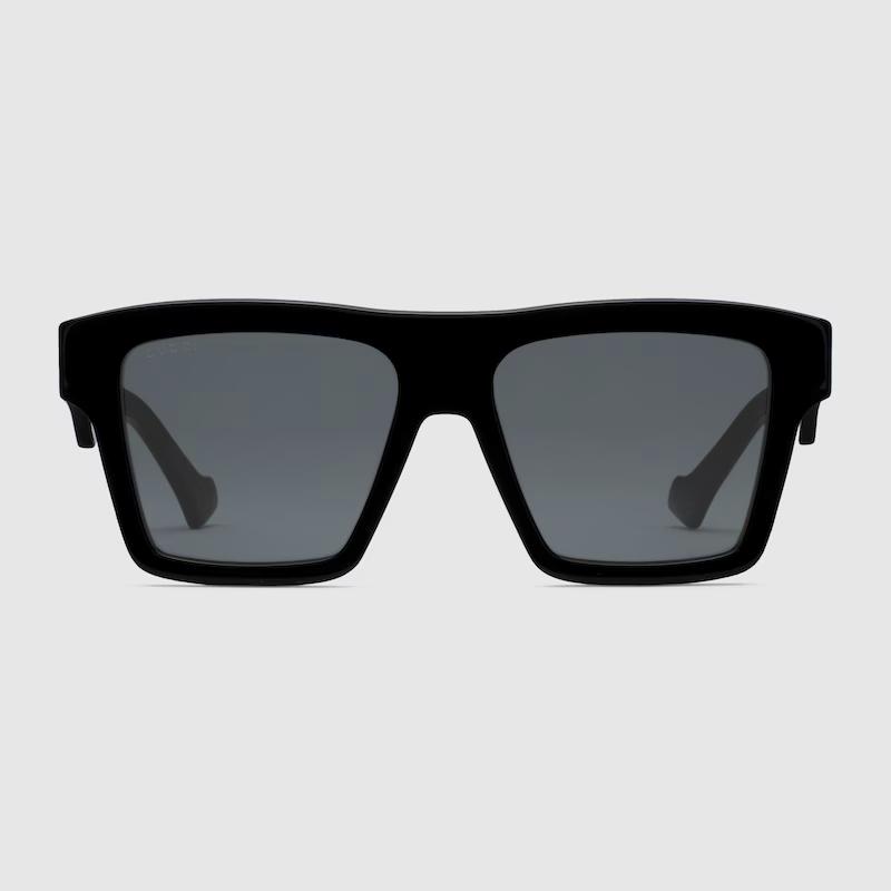 Kính Gucci Squared-Frame Sunglasses Nam Đen