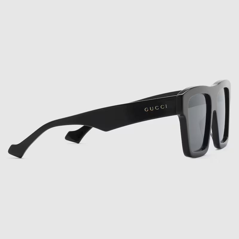 Kính Gucci Squared-Frame Sunglasses Nam Đen