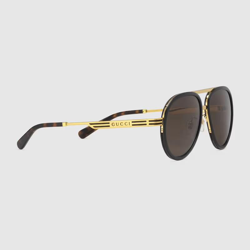 Kính Gucci Aviator Frame Sunglasses Nam