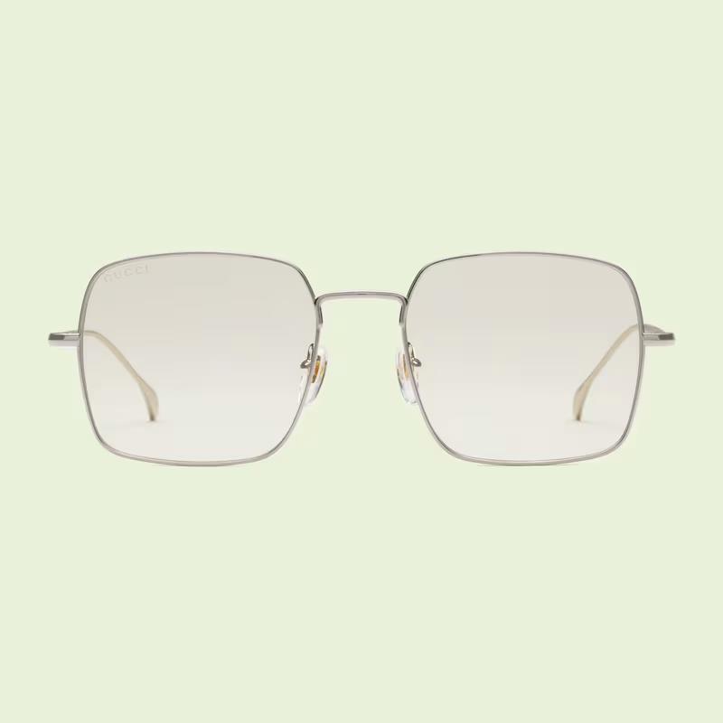 Kính Gucci Square Frame Sunglases Light Yellow Lens Nam