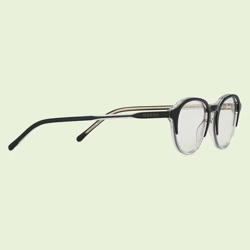 Kính Gucci Round Frame With Photochromic Lens Nam Đen