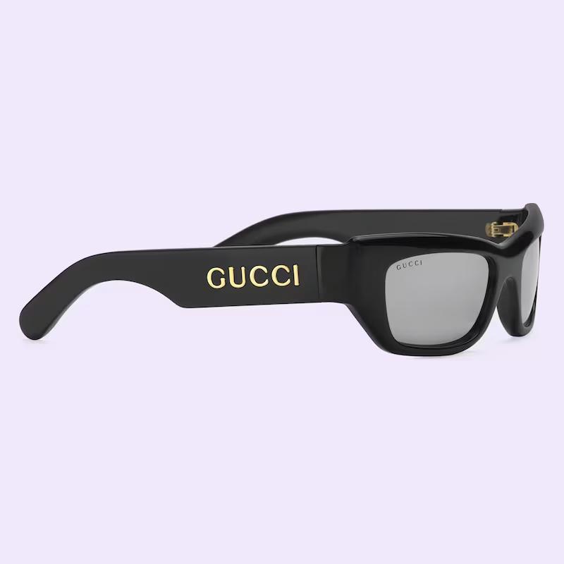 Kính Gucci Rectangular-Frame Sunglasses Nam Đen