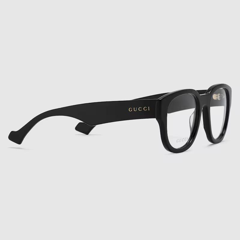 Kính Gucci Round Optical Frame Nam Đen