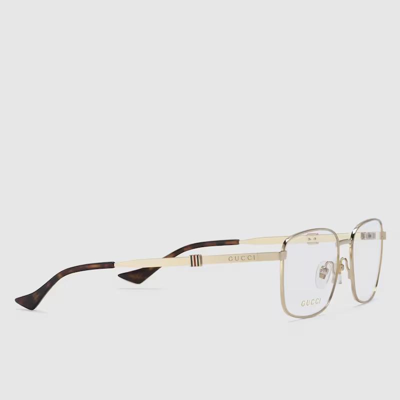 Kính Gucci Square Optical Frame Nam Vàng