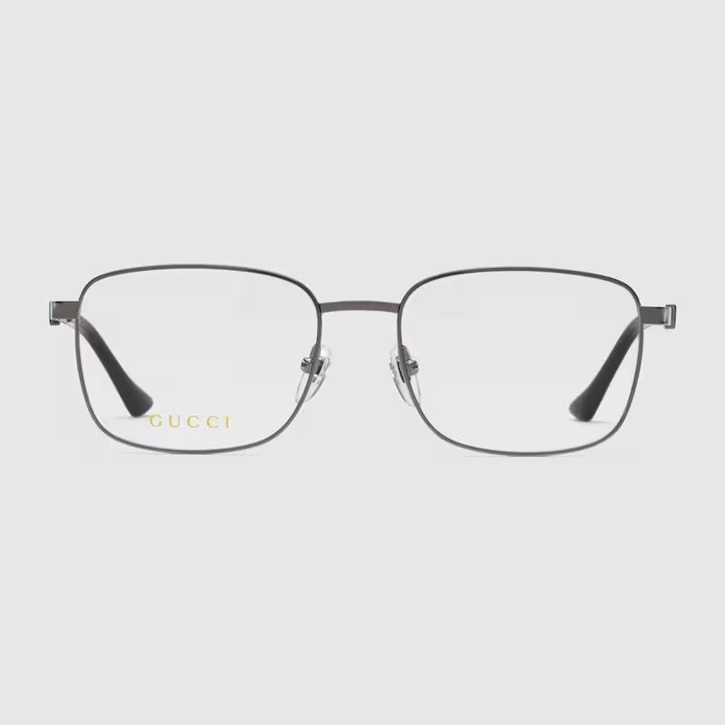 Kính Gucci Square Optical Frame Nam Bạc