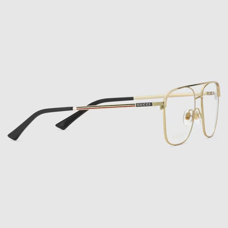 Kính Gucci Navigator Optical Glasses Nam Vàng