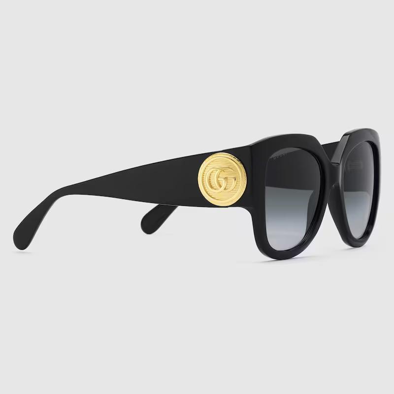 Kính Gucci Square Frame Sunglasses Nữ Đen