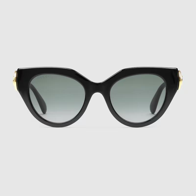 Kính Gucci Cat-Eye Frame Sunglasses Nữ Đen Vàng