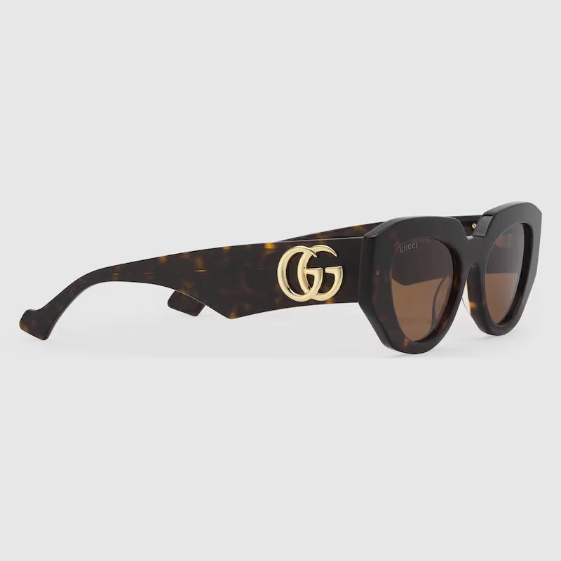 Kính Gucci Geometric-Frame Sunglasses Nữ Nâu