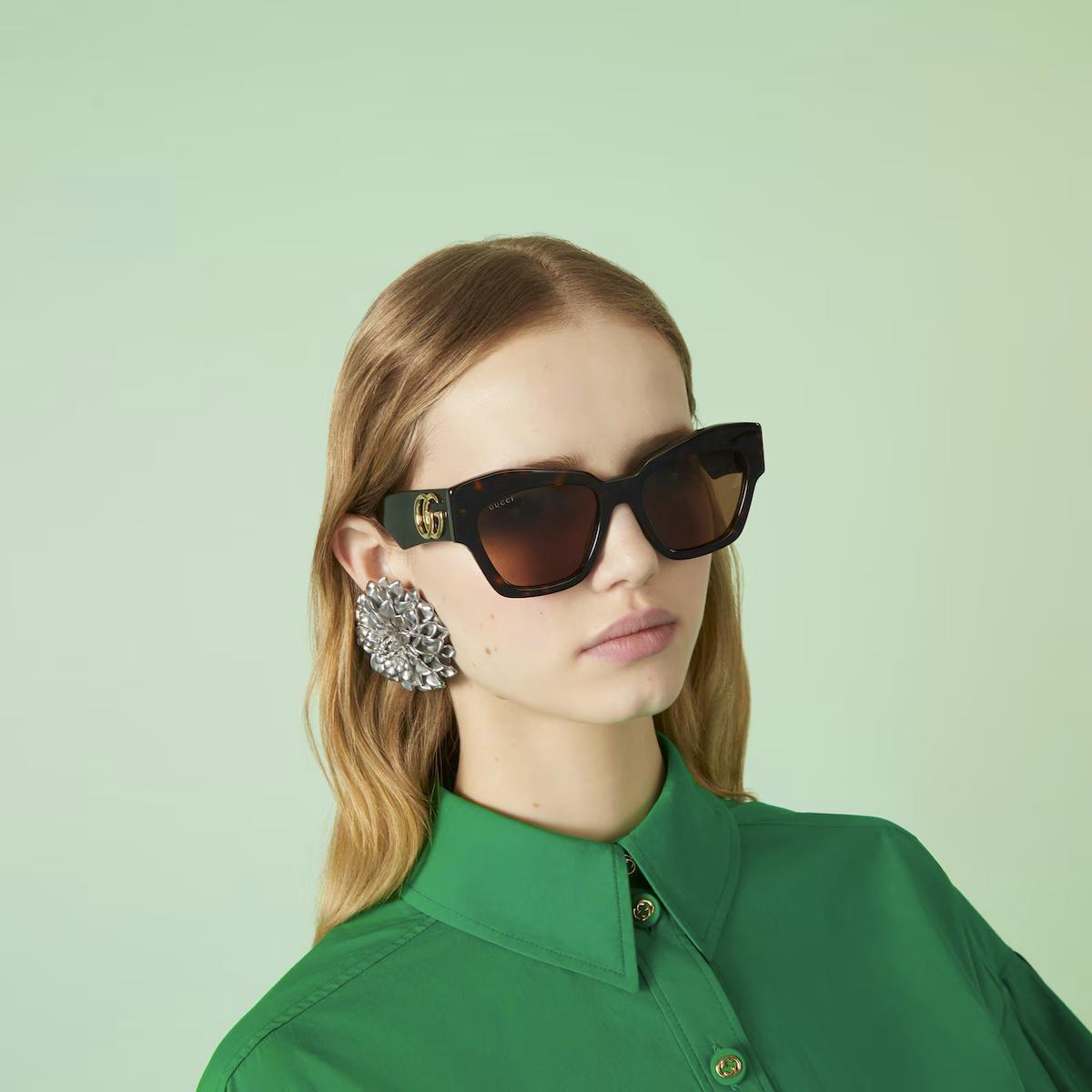 Kính Gucci Cat-Eye Frame Sunglasses Nữ Nâu