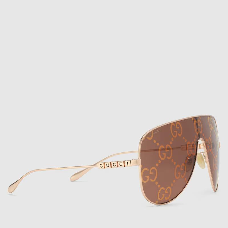 Kính Gucci Mask Sunglasses Nữ Vàng Đỏ