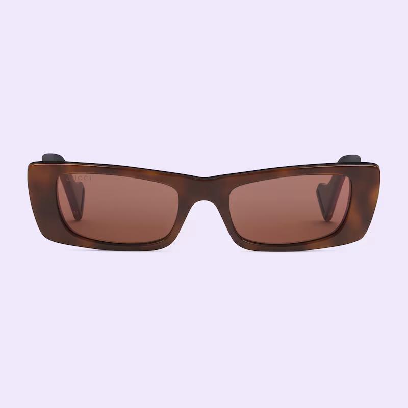 Kính Gucci Rectangular Sunglasses Brown Lens Nữ Nâu