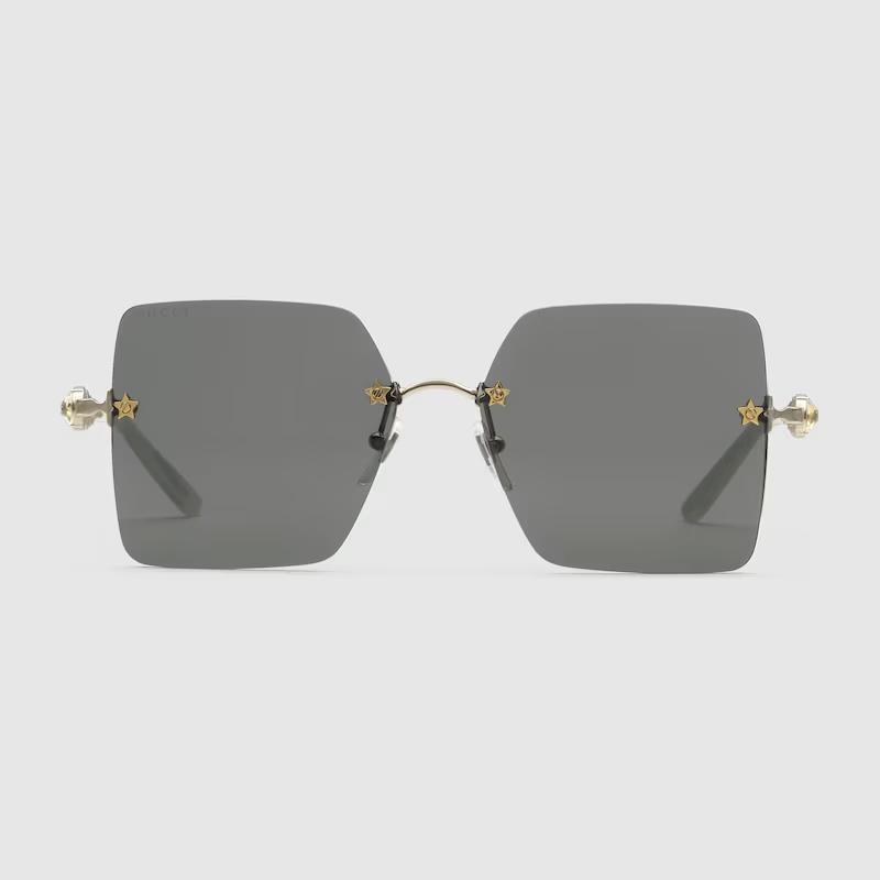 Kính Gucci Square Metal Sunglasses Nữ