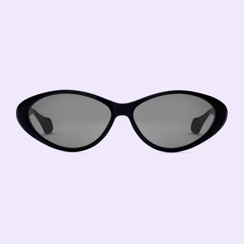 Kính Gucci Cat-Eye Frame Sunglasses Grey Lens Nữ Đen