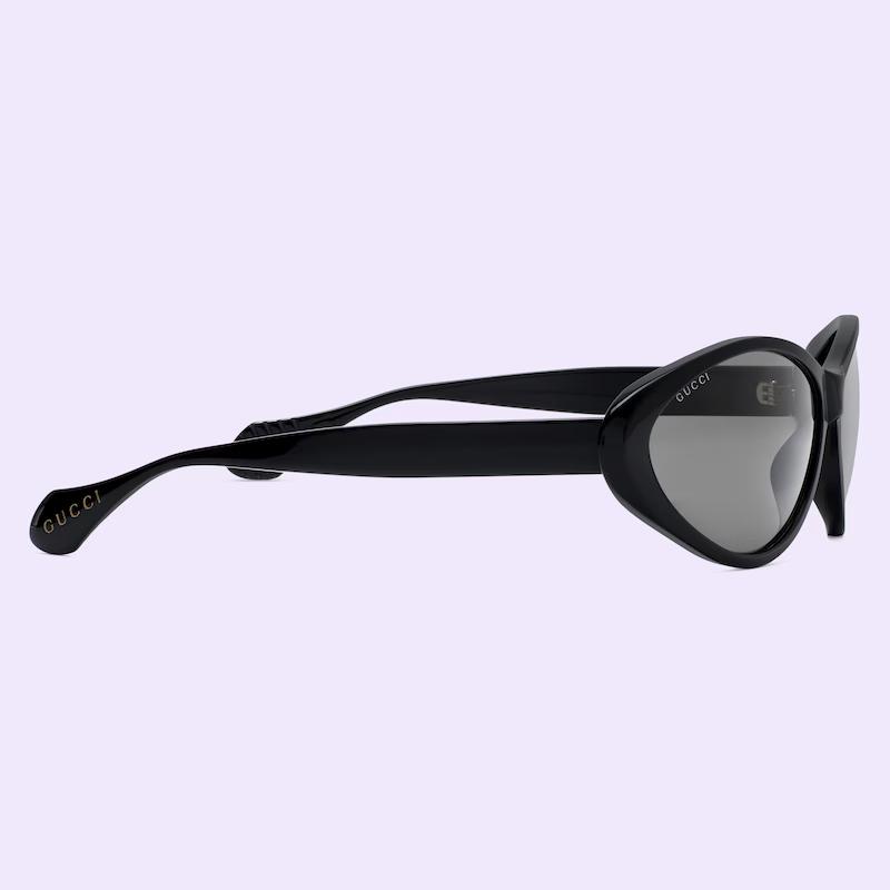 Kính Gucci Cat-Eye Frame Sunglasses Grey Lens Nữ Đen