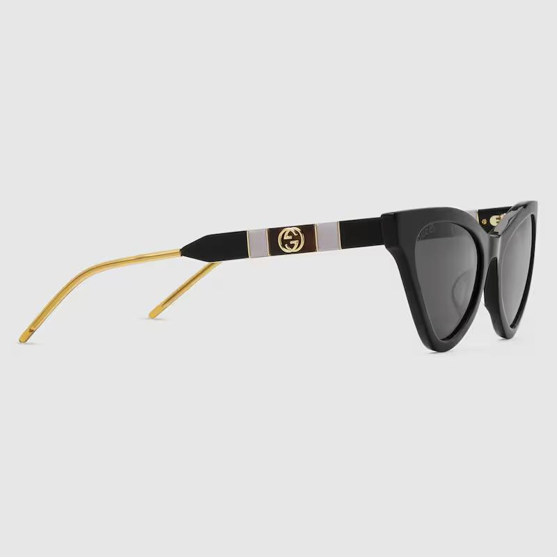 Kính Gucci Cat Eye Acetate Sunglasses Nữ Đen